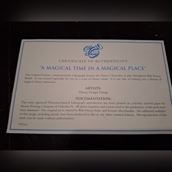 2005 Limited Release commemorative Disney Lithograph various characters - Picture 3 of 3